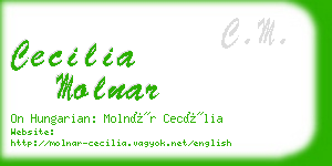 cecilia molnar business card